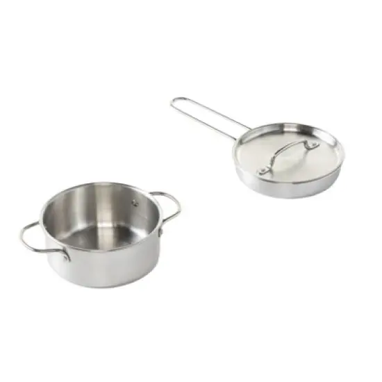 HearthSong Jr. Chef's 7-Piece Metal and Wood Kitchen Cooking Set for Kids' Pretend Play or Real Cooking image {3}