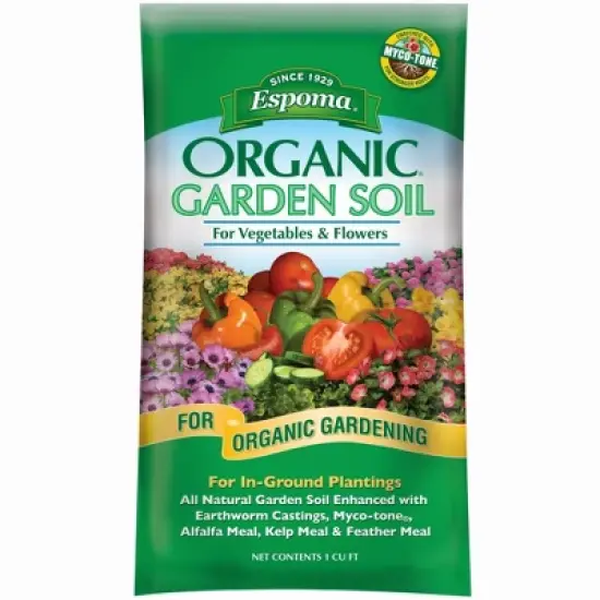Espoma Organic Garden Soil for Vegetables & Flowers, for In-Ground Plantings, for Organic Gardening, 1 cu ft image {5}