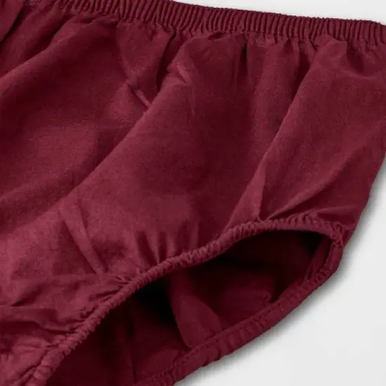 Baby Girls' Floral Twill Dress & Bottom Set - Cat & Jack&trade; Burgundy image {3}