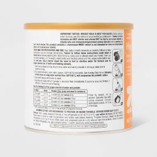 Non-GMO Hypoallergenic Powder Infant Formula - 19.8oz - up&up&trade; image {4}
