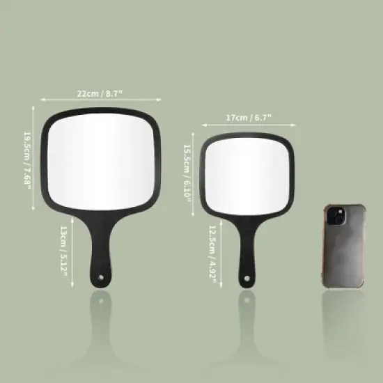 Unique Bargains Hand Mirror with Handle 1 Pc image {1}