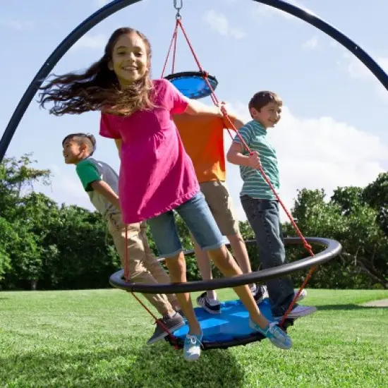 HearthSong Large Vortex Spinning Ring Swing for Multiple Kids image {1}