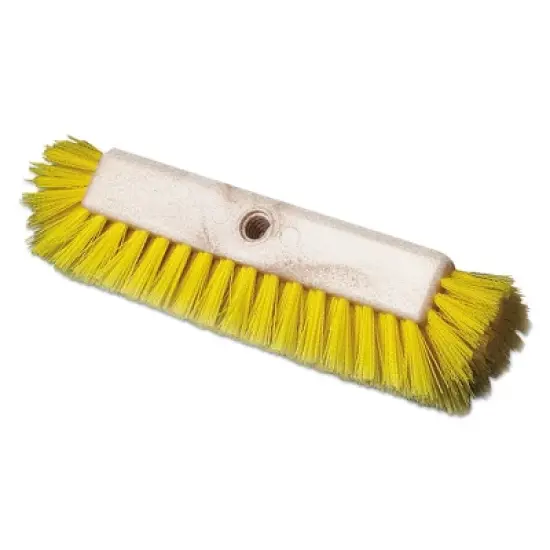Boardwalk - Dual-Surface Scrub Brush Plastic Fill 10" - Yellow image {1}