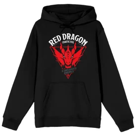 Dungeons & Dragons Red Dragon Men's Black Graphic Hoodie image {5}