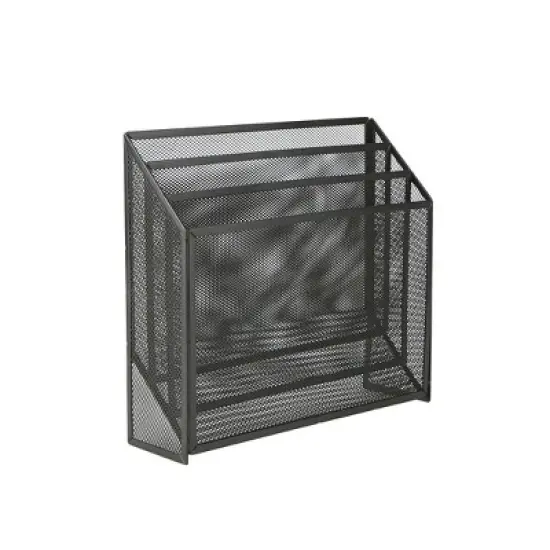 Mind Reader 3-Tier Jumbo Metal Mesh File Holder, Black image {4}
