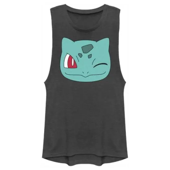 Junior's Pokemon Bulbasaur Wink Face Festival Muscle Tee image {3}