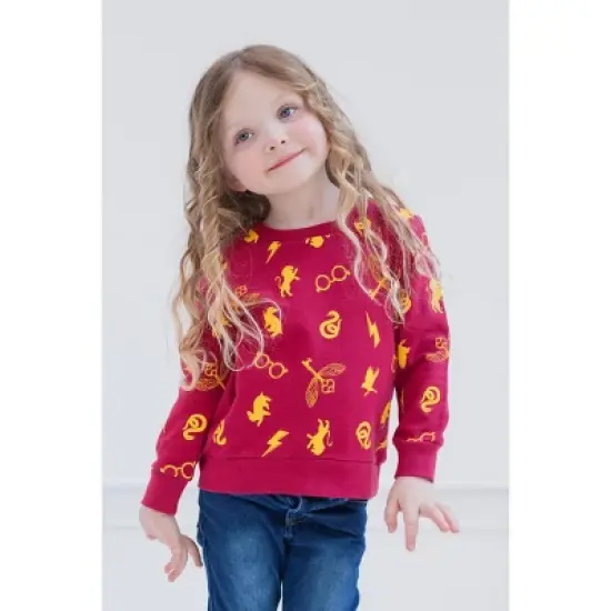 Harry Potter Gryffindor Hufflepuff Slytherin Girls French Terry Pullover Sweatshirt Little Kid to Big Kid image {4}