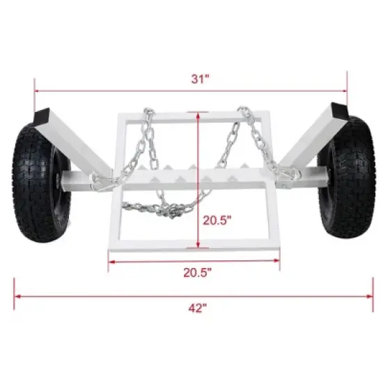 1100LBS Capacity Heavy-Duty Log Dolly Log Holder With 16.5 Inch Penumatic Tire Log Skidder For Wood Transport image {4}
