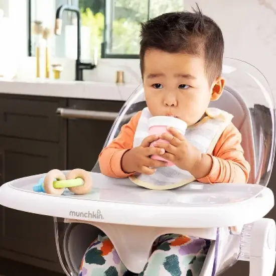 Munchkin Cest 4oz Silicone Training Cup Portable Drinkware - Coral image {2}