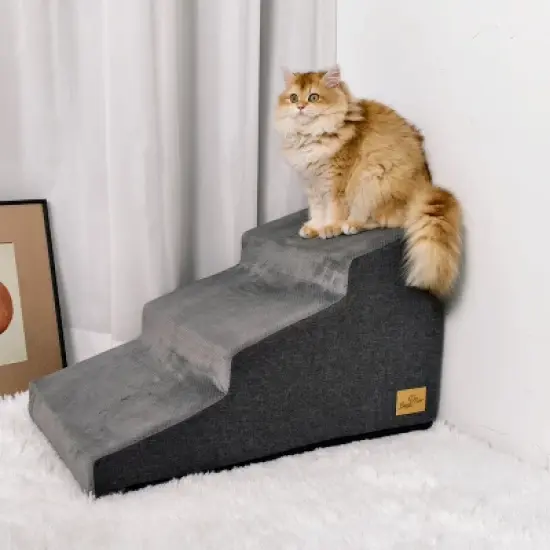 Artloge 3/4/5 Steps Pet Dog Stairs Sofa Side Dog Steps with Non-Slip Base & High Density Foam for Small Cat Puppy Disability Pet Aid image {9}