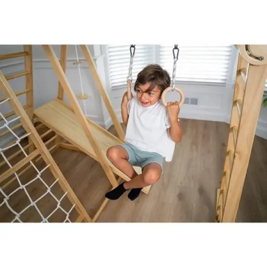 Avenlur Chestnut Foldable Indoor Playground Jungle Gym 7-in-1 Playset image {2}