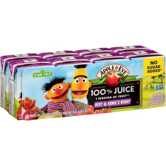 Apple & Eve Sesame Street Bert and Ernie's Berry Fruit Juice - 8pk/4.23 fl oz image {1}