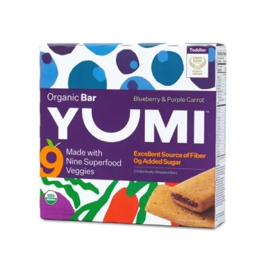YUMI Organic Blueberry & Purple Carrot Baby Snack Bars - 3.7oz/5ct image {6}