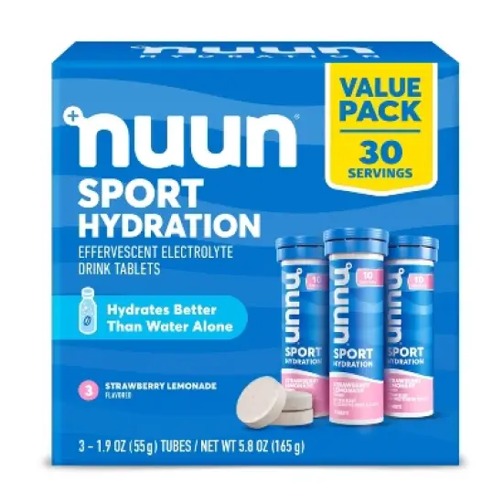 nuun Hydration Sport Drink Dissolving Tablets - Strawberry Lemonade - 30ct image {5}