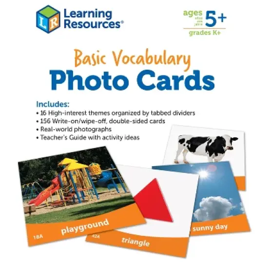Learning Resources Basic Vocabulary Photo Cards, Ages 5+ image {3}