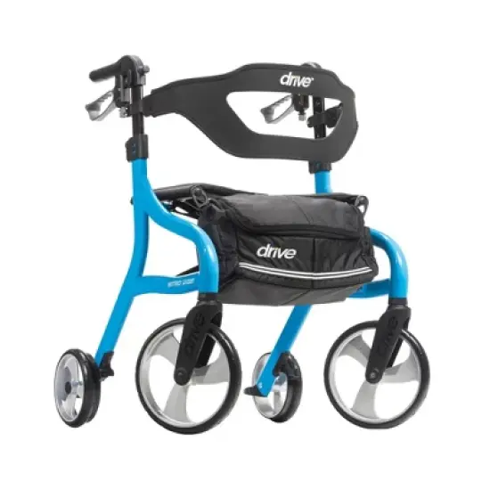 Drive Medical Nitro Sprint Rollator Walker - Height-Adjustable, Folding - Blue image {4}