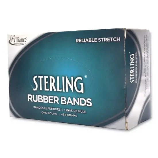 Alliance Sterling Ergonomically Correct Rubber Bands, #64, 3-1/2 x 1/4, 425 Bands/1lb Box image {2}