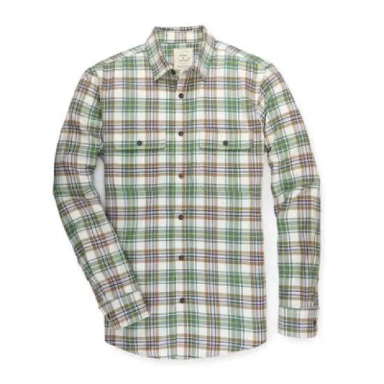 Hope & Henry Men's Organic Cotton Long Sleeve Brushed Flannel Button Down Shirt image {3}