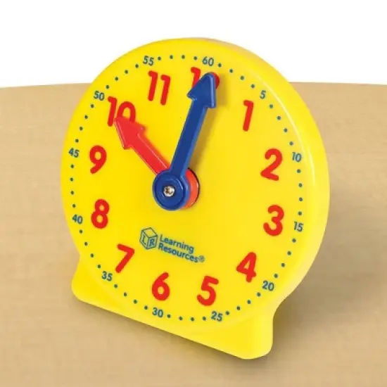 Learning Resources Big Time Mini Clock Teaching Clock Classroom Accessories Ages 5plus: Plastic, Kindergarten, Teaching Aid image {2}