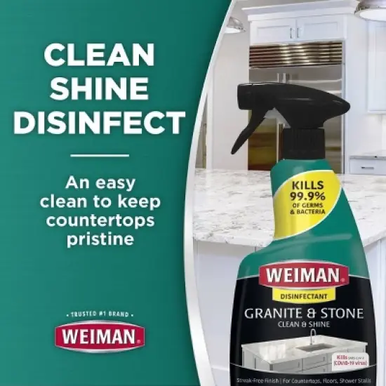 Weiman Granite & Stone Daily Clean & Shine with Disinfectant - 24oz image {1}