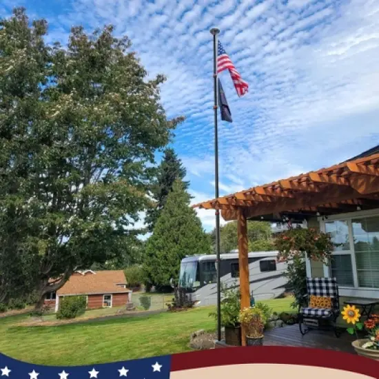 Yescom 25 Ft Aluminum Telescopic Flagpole Kit image {7}