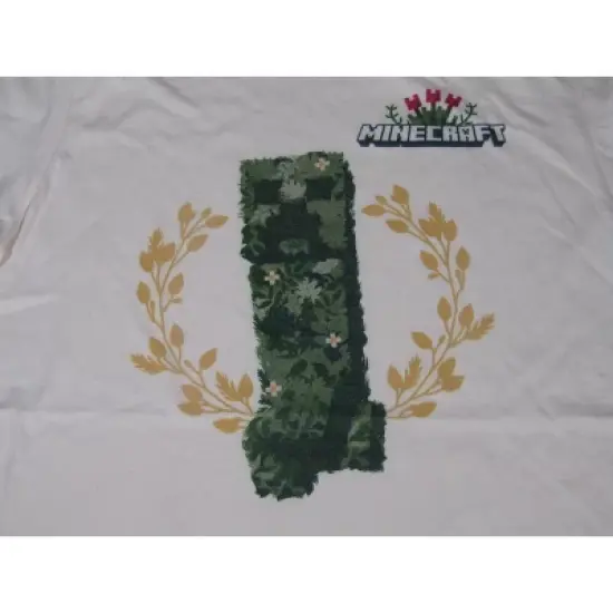 Minecraft Floral Creeper Ladies Natural Ground T-shirt image {1}