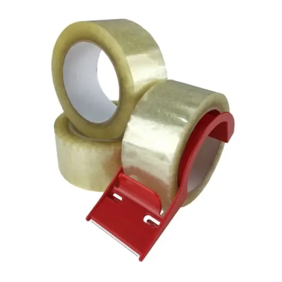 UBMOVE 3 Rolls of Clear Packing Tape & Light Duty Clamshell Tape Dispenser image {4}