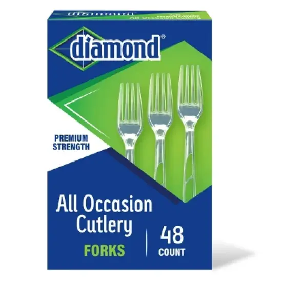 Diamond All Occasion Clear Disposable Forks - 48ct image {3}