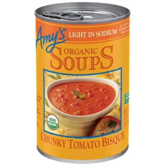 Amy's Organic Gluten Free Low Sodium Chunky Tomato Bisque Soup - 14.5oz image {10}