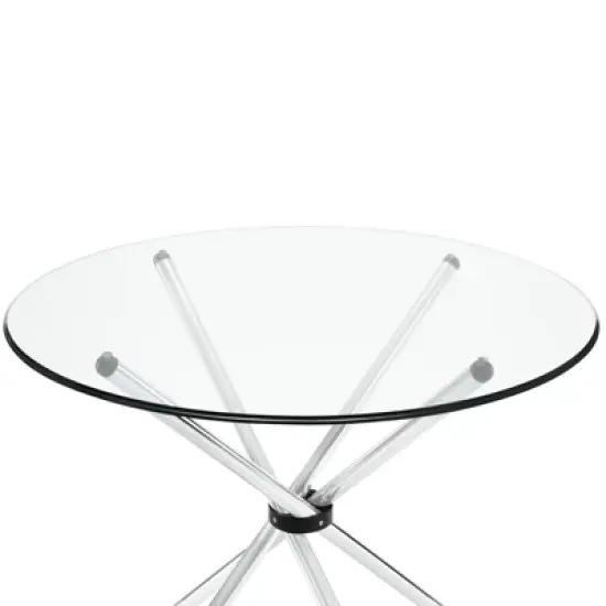 Baton Round Dining Table Clear - Modway image {3}