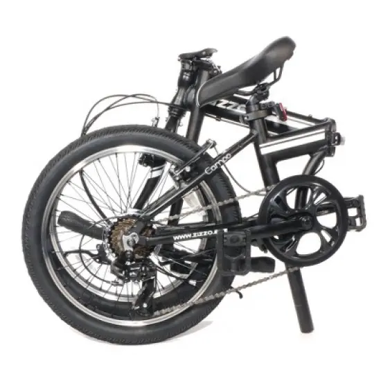 ZiZZO Campo 7 Speed 20" Folding Bike - Black image {1}