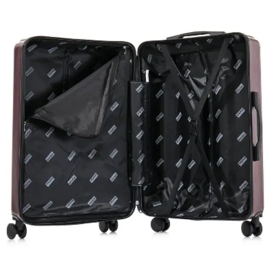 InUSA Drip Lightweight Hardside Carry On Spinner Suitcase - Wine image {3}