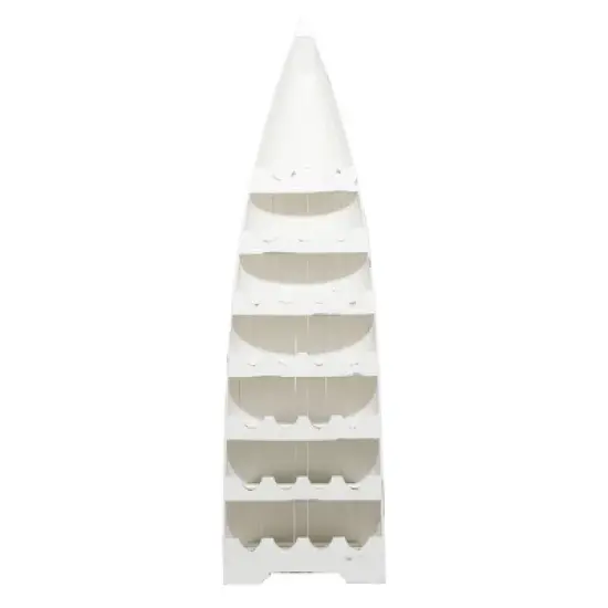 Coastal Wood Standing Wine Rack White - Olivia & May image {4}