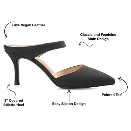 Journee Collection Womens Maevali Mules Mid Stiletto Pointed Toe Pumps image {7}