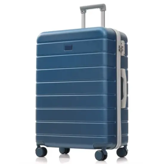 Gulches Premium 3-Piece ABS Travel Luggage Set, TSA Lock Suitcase Ensemble, Blue, 20, 24, and 28 Inch Sizes with 360&deg; Spinner Wheels image {1}