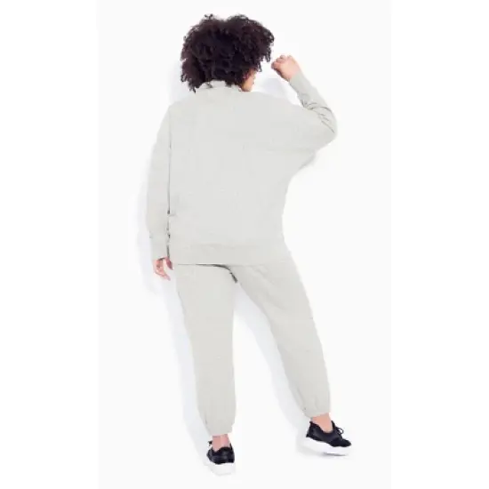 Women's Plus Size Batwing Jacket - light gray | ZIM & ZOE image {1}