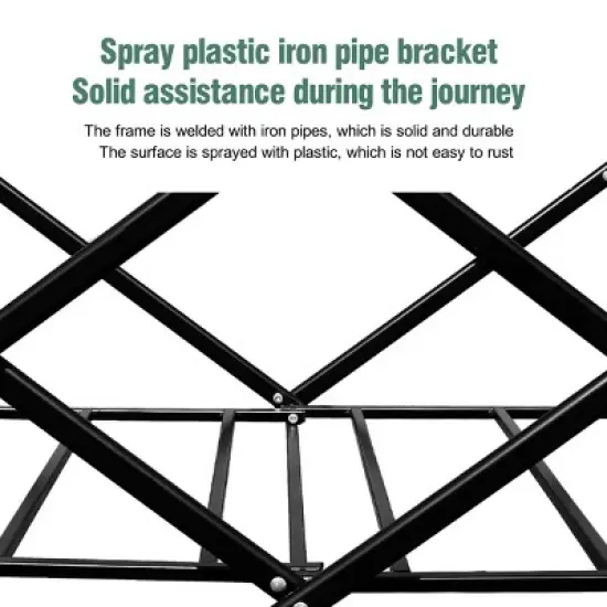 YONWAY Collapsible Folding Beach Wagon Cart with 220Lbs Capacity,with Big Wheels and Adjustable Handle,for Sand,Garden,Camping,Outdoor,Purple image {5}