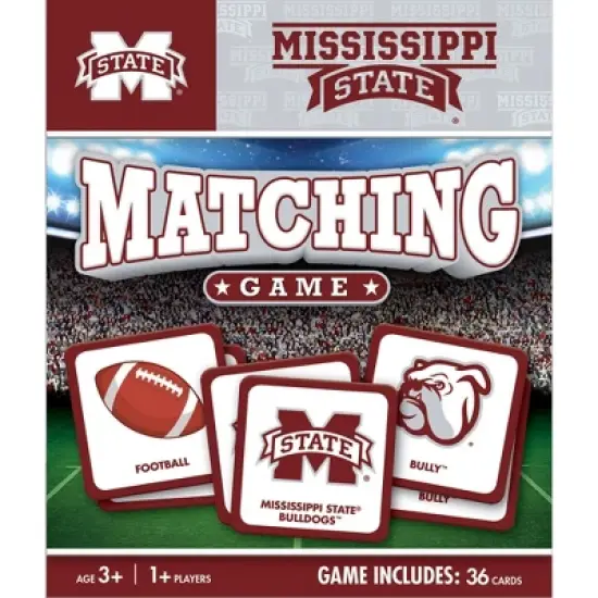 MasterPieces Officially Licensed NCAA Mississippi State Bulldogs Matching Game for Kids and Families image {1}