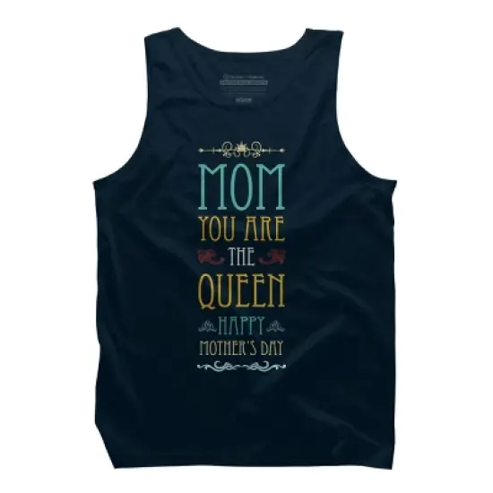 Men's Design By Humans Mother's Day Mom Queen By tmsarts Tank Top image {5}
