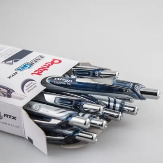 Pentel&reg; GlideWrite Ballpoint Pen with TechniFlo Ink, (1.0mm) Medium Line, Red, 1 Dozen image {2}