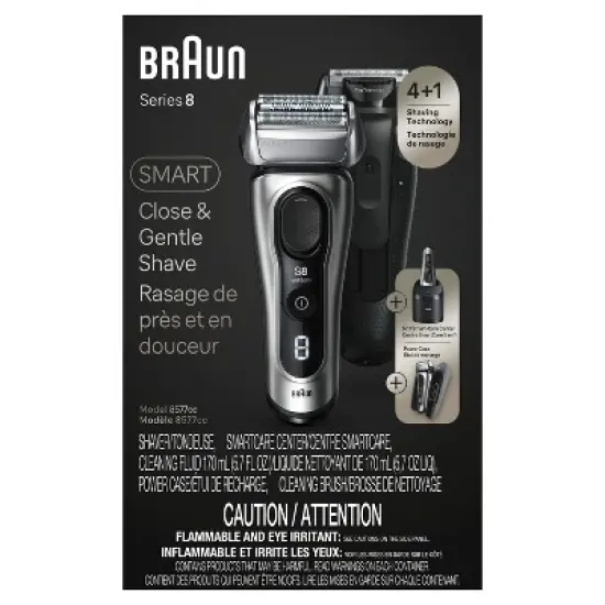 Braun Series 8-8577cc Rechargeable Wet & Dry Shaver + SmartCare Center image {7}
