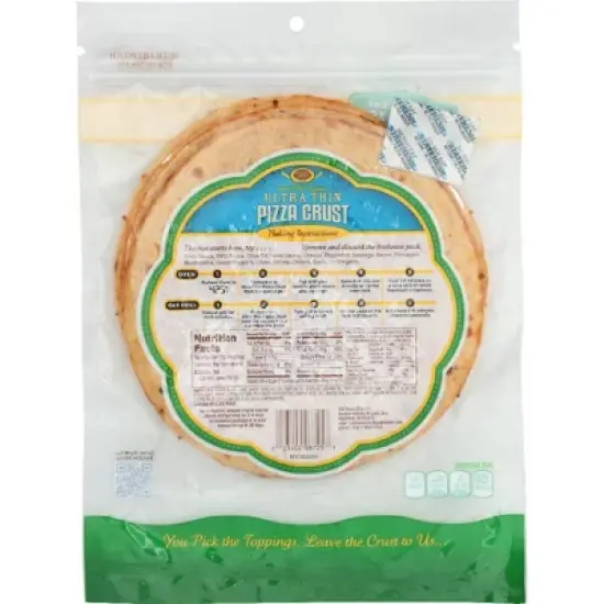 Golden Home Whole Grain Ultra Thin Pizza Crust 7 Inch - Case of 10/8.75 oz image {2}