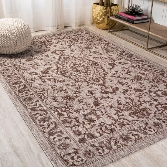 Jerash Ornate Medallion Indoor/Outdoor Area Rug - JONATHAN Y image {9}