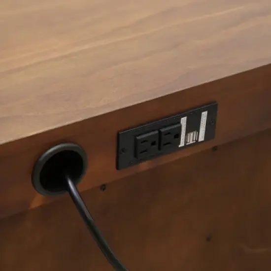 4pc Queen Aurora Mid Century Bedroom Set Brown - Abbyson Living image {5}