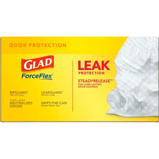 Glad ForceFlex Tall Kitchen Drawstring Trash Bags - Gain Original - 13 Gallon image {5}