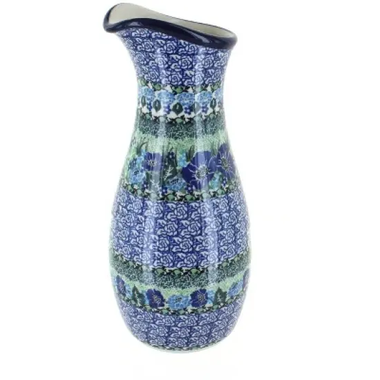 Blue Rose Polish Pottery D18 Ceramika Artystyczna Water Carafe image {2}