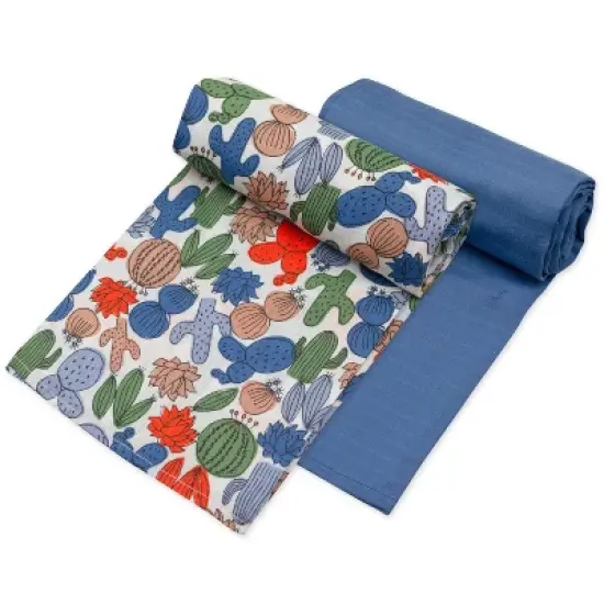 Honest Baby Organic Cotton Muslin Swaddle Blankets - 2pk image {5}