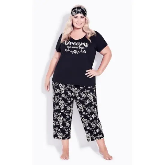 Women's Plus Size  Dreams Sleep Set - black | AVENUE image {3}