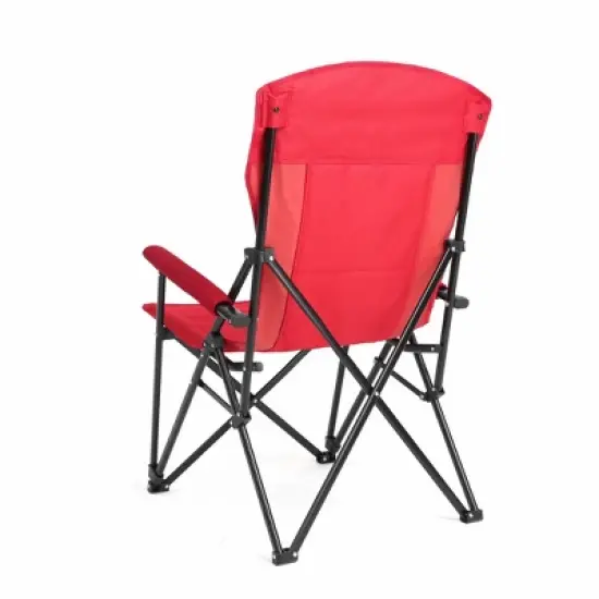 Sevobal Outdoor Portable Chairs High Back Lawn Chair with Cup Holder and Collapsible Design for Backyard Garden Patio, Red, 9.06"*6.69"*36.22" image {1}