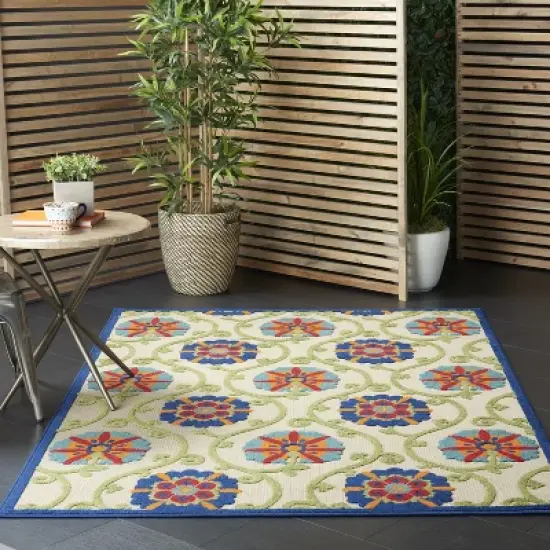 Nourison Aloha Contemporary Floral Outdoor Area Rug image {9}